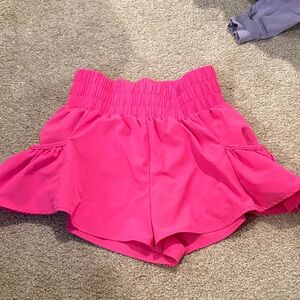 Women's Pink Ruffle Shorts